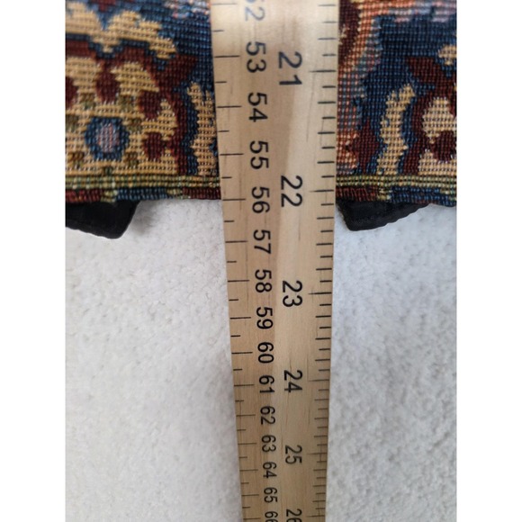 On The Verge Vest Womens Large Multicolor Tapestry Patchwork Button Lined USA - Picture 6 of 9